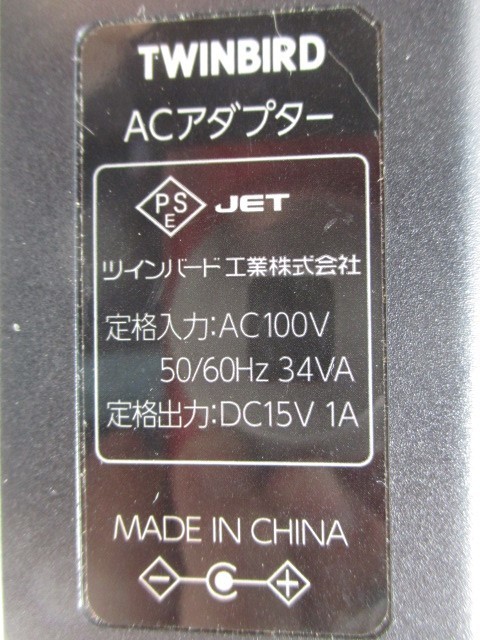AD30901*TWINBIRD*AC адаптор * номер образца неизвестен DC15V 1A* с гарантией! быстрое решение!