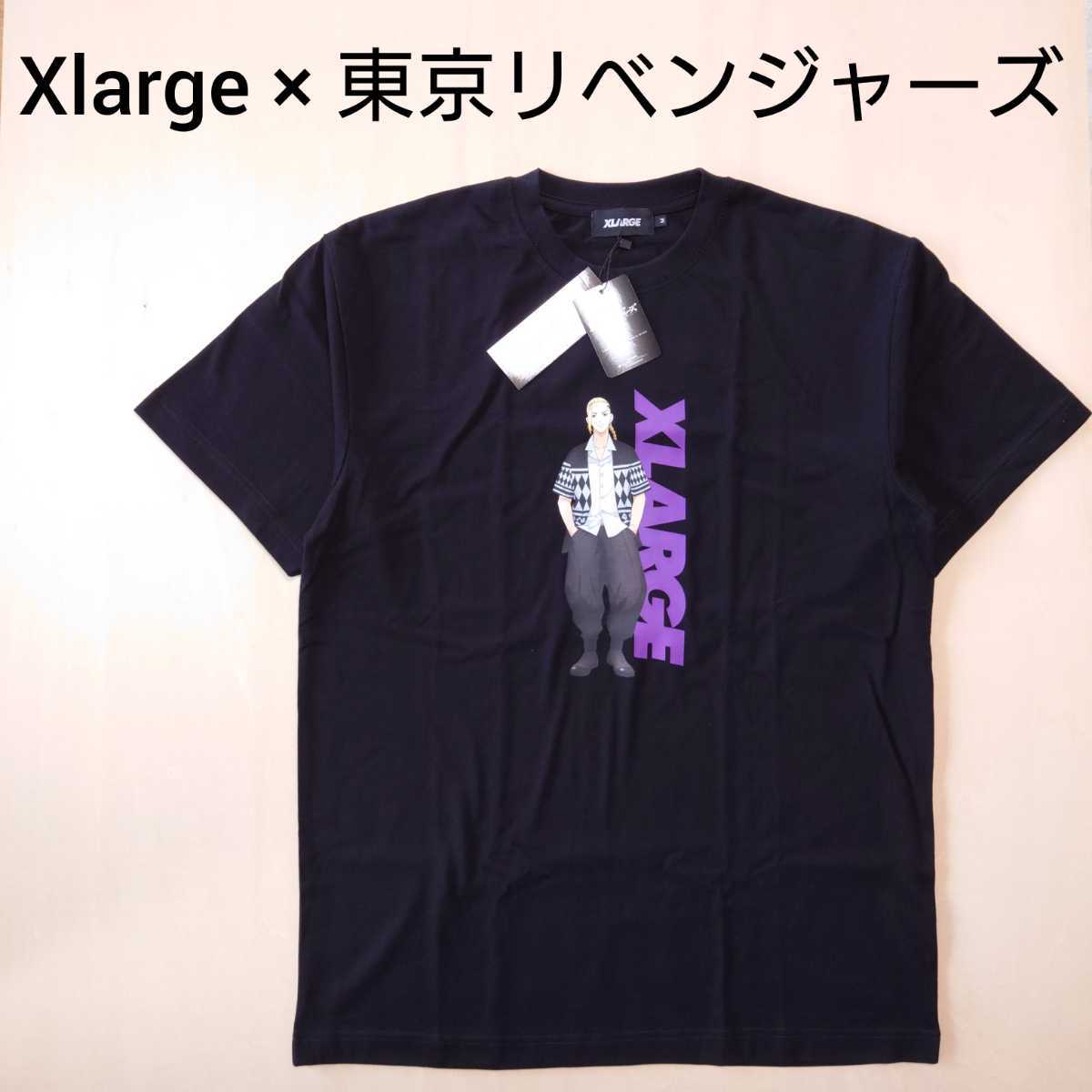 XLARGE Tシャツ 東京リベンジャーズ コラボ サイズM エクストララージ TOKYO REVENGERS 未使用新品 ブラック 東京卍會 ドラケン 龍宮寺堅