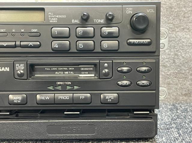  Nissan original SANYO PN-8202U audio F-7512A drink holder attaching ( radio / cassette operation verification settled ( Sanyo / radio-cassette 