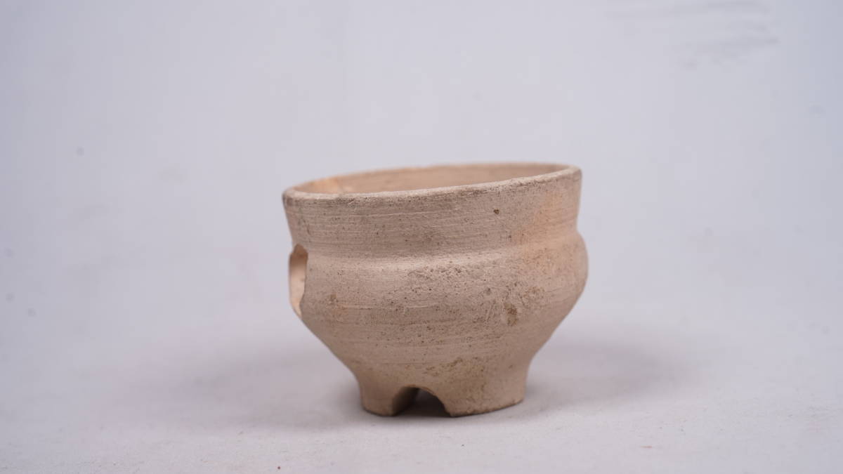 149- 白泥 涼炉 茶道具 煎茶道具 中国古美術 古玩 中国アンティーク サイズ：約5.8cmx4.6cm