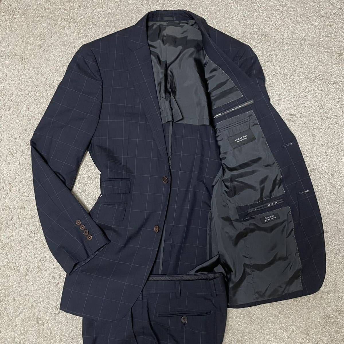 希少XL!バーバリーブラックレーベル【super120s】BURBERRY BLACK