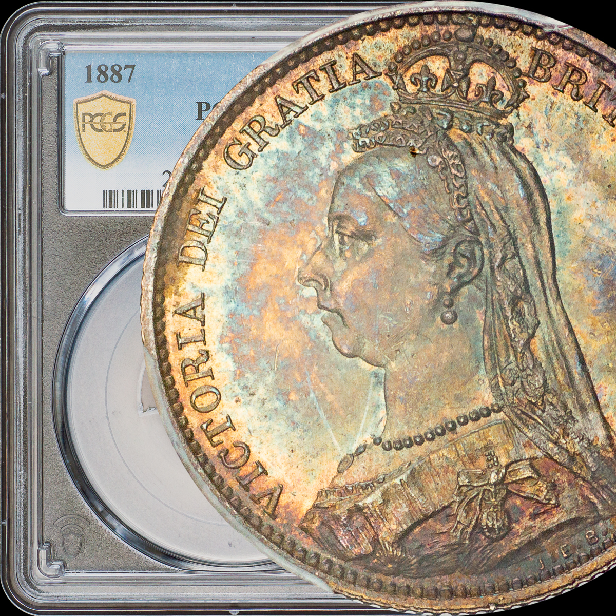 極彩色トーン】1887年 イギリス ヴィクトリア ジュビリーヘッド 6