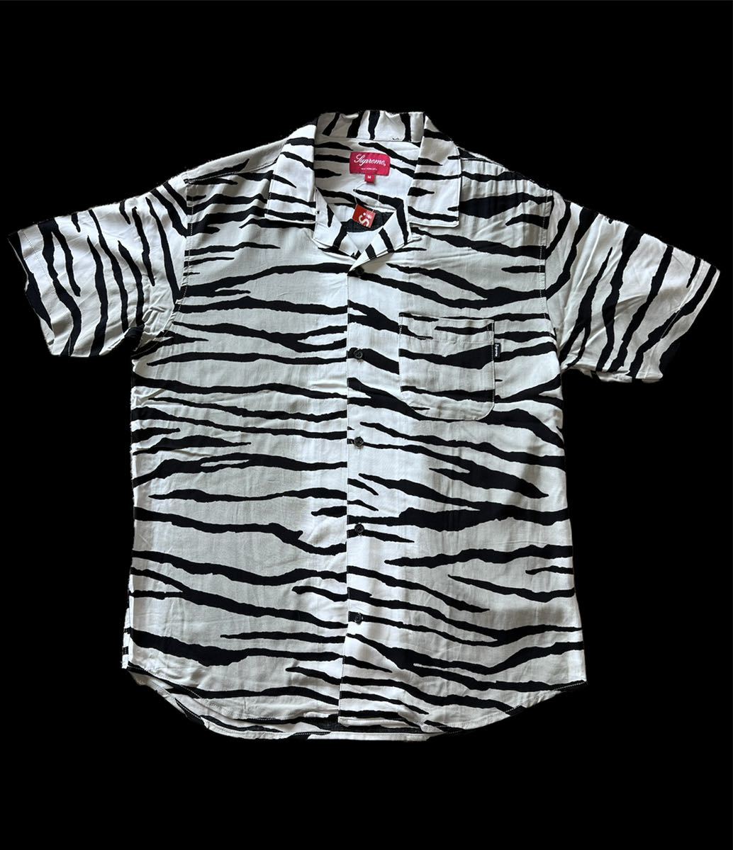 最適な材料 シュプリーム【新品タグあり】2018年春夏アイテム Supreme 18SS タイガーストライプレーヨンシャツ Shirt Rayon Stripe Tiger その他