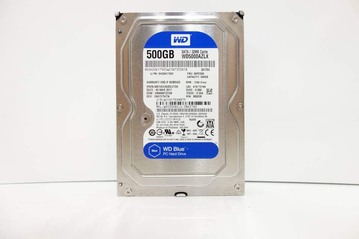 WESTERN DIGITAL HDD 3.5インチ SerialATA 内蔵型HDD WDC WD5000AZLX-08K2TA0 ...