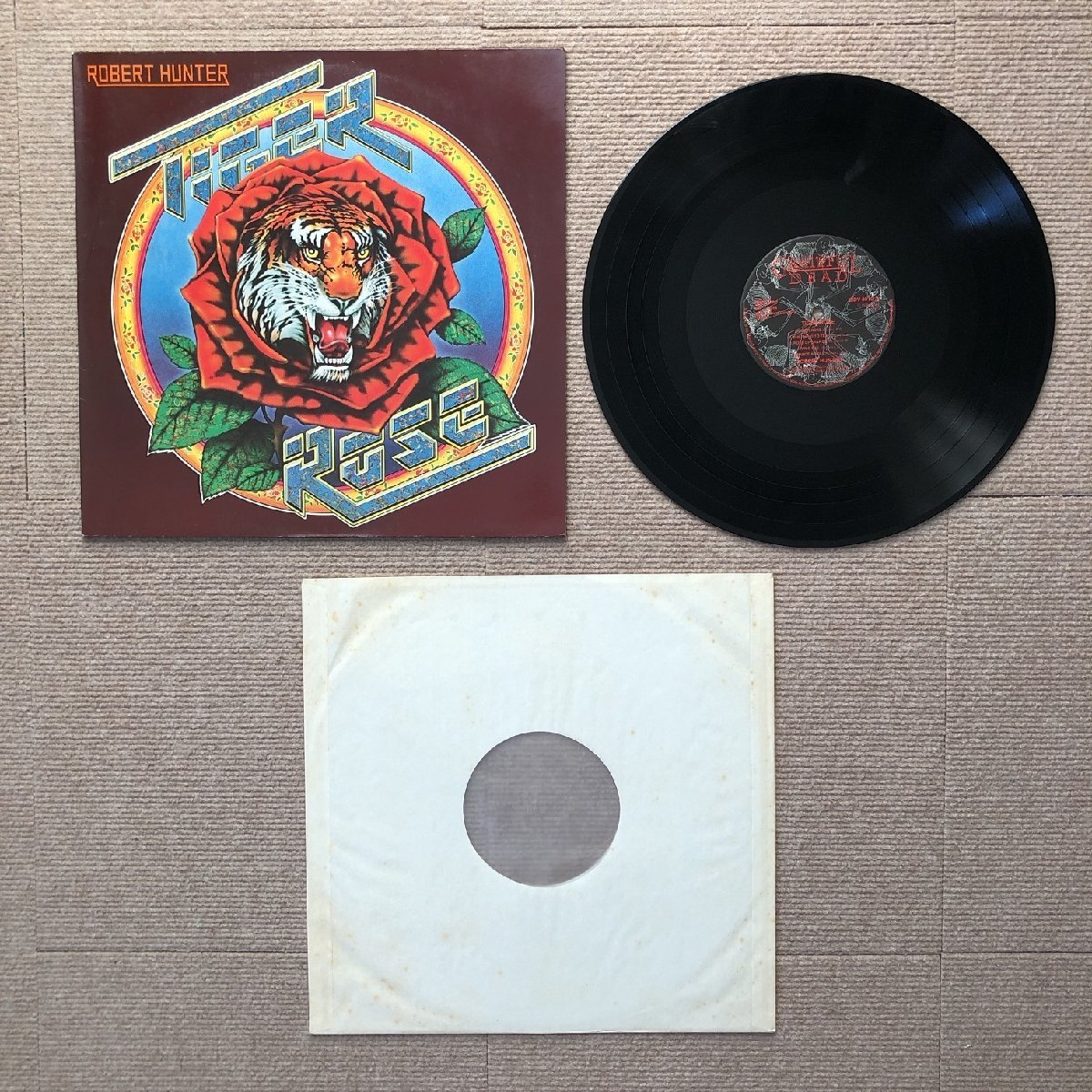 入手困難 ロバート・ハンター Robert Hunter 1975年 LPレコード タイガー・ローズ Tiger Rose 英国盤 Grateful Dead Jerry Garcia_画像5