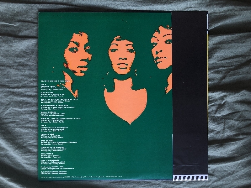 スリー・ディグリーズ Three Degrees 1974年 LPレコード The Three Degrees & MFSB Show 国内盤 R&B / Soul Midnight Train_画像2