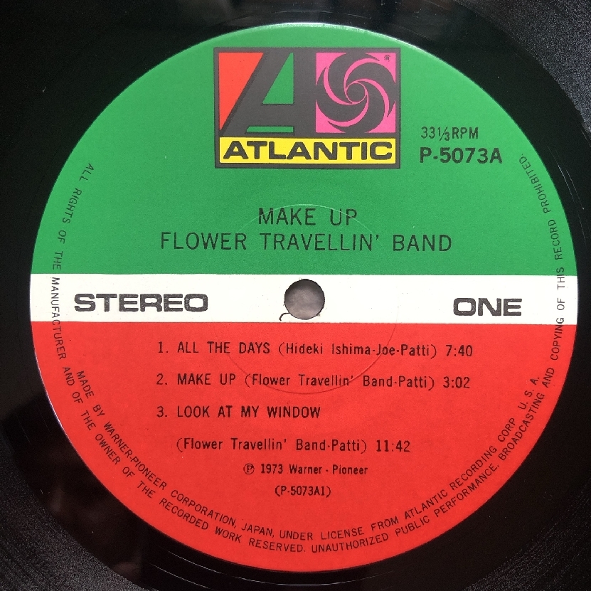 初回盤 フラワー・トラベリン・バンド Flower Travellin' Band 1973年 2枚組LPレコード メイク・アップ Make Up 名盤 ジョー山中_画像8