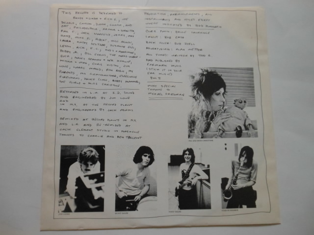 ☆LP レコード Todd Rundgren　Runt　トッド・ラングレン　☆_画像4