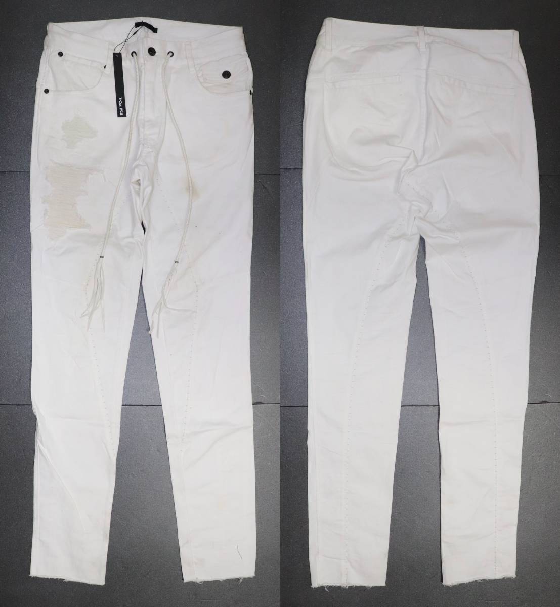 定価33000 新品 本物 KMRii Crush Skinny Pants 10 パンツ 2001-PT06A 2 ケムリ 6285