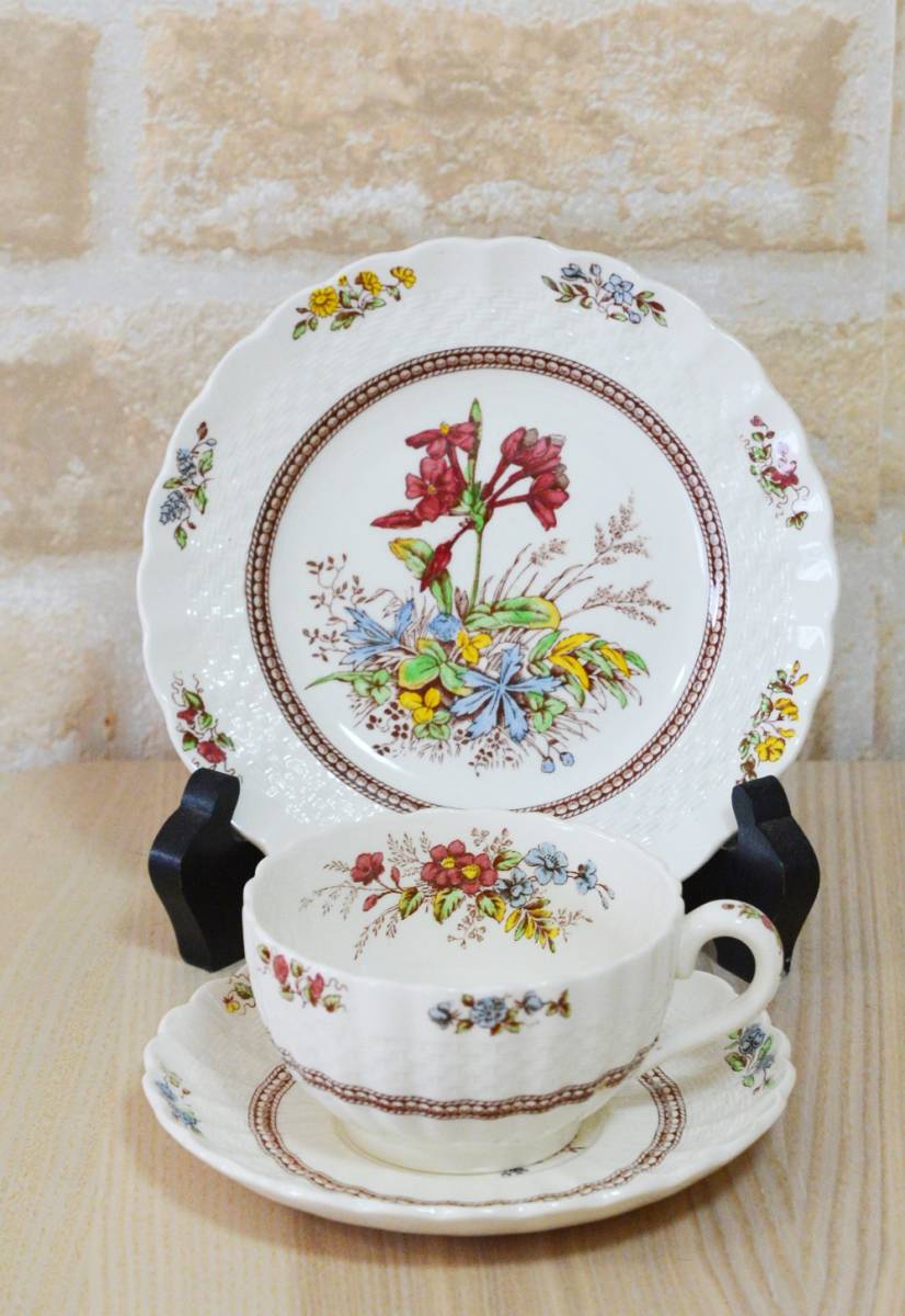 超レア美品☆　コープランド時代　Spode　ロザリー　Rosalie　 ティートリオ_画像1