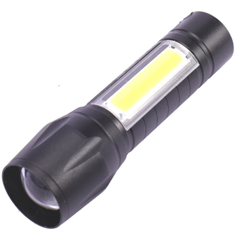 お得 トーチ 防水 USB 充電式 LED ミニ 伸縮 ズーム サイド コブ キャンプ ライト_画像2