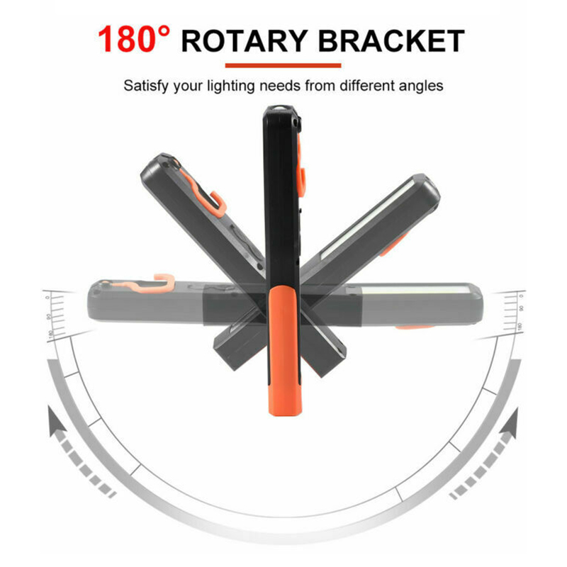 お得 内蔵 バッテリー USB 充電懐中 電灯 5モード ランプ 磁気 ワークライト COB LED 検査 トーチ ハンギングフック付き_画像3