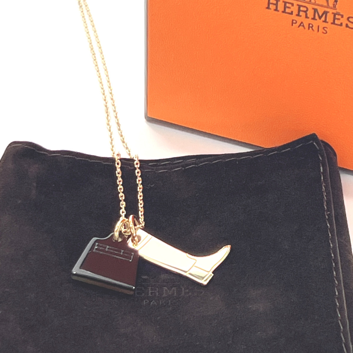 代引き不可】 未使用品 エルメス HERMES ネックレス マロキニエ メタル