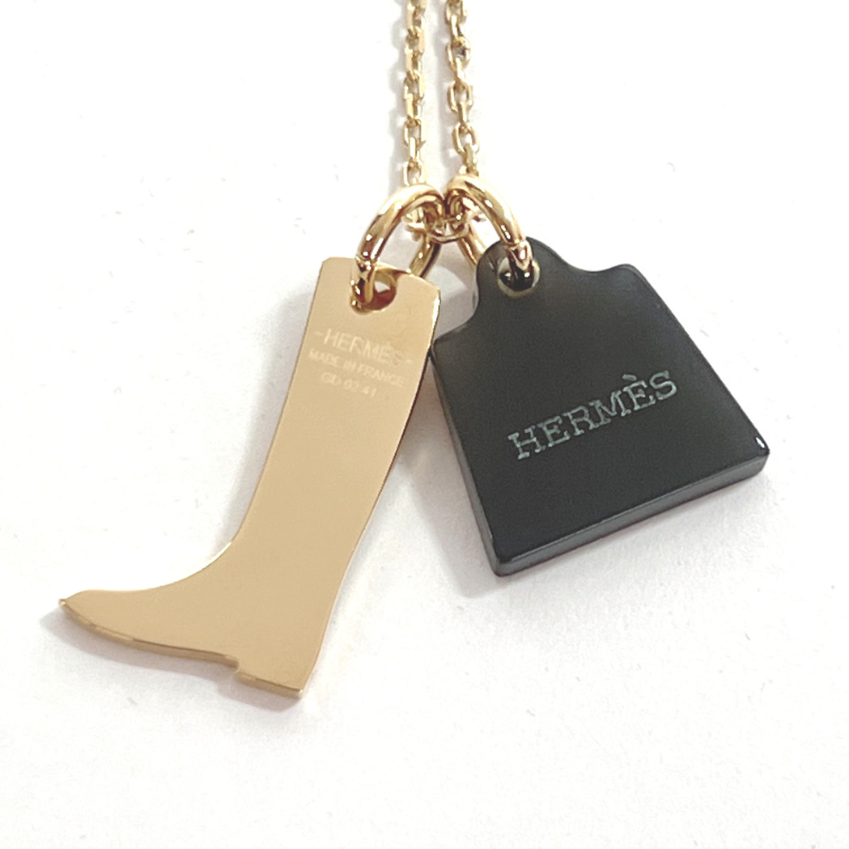 代引き不可】 未使用品 エルメス HERMES ネックレス マロキニエ メタル