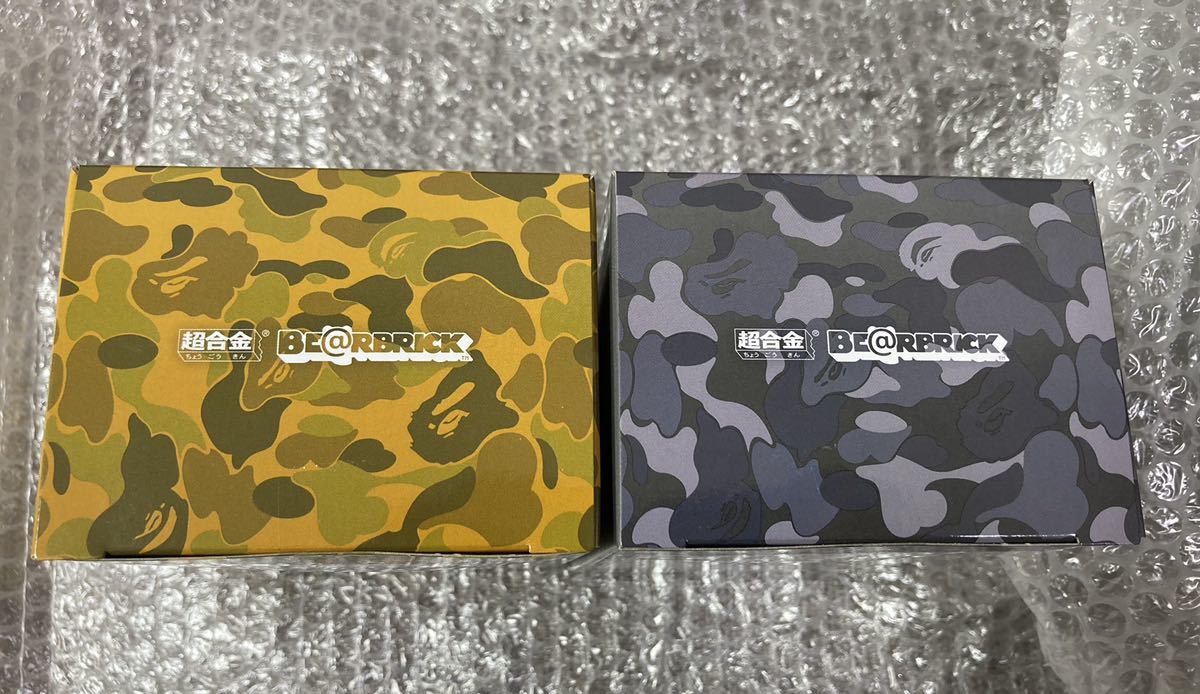 新品】ベアブリック超合金BAPE(R) CAMO SHARK BE@RBRICK GOLD SILVER 2