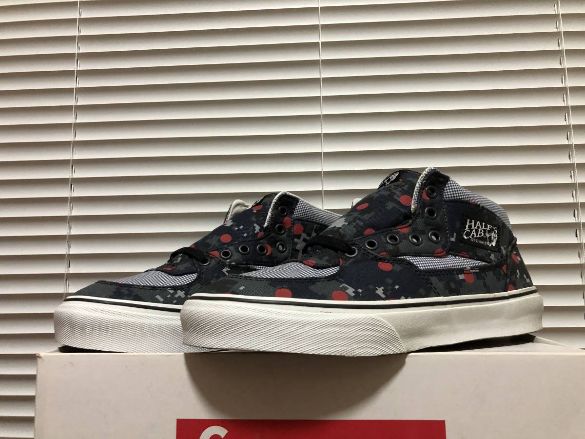 送料無料 正規 Vans Half cab Supreme x CDG 27.5cm Digi Camo Navy COMME des GARCONS SHIRT ヴァンズ バンズ ハーフキャブ VN-0VFD9QR_画像1