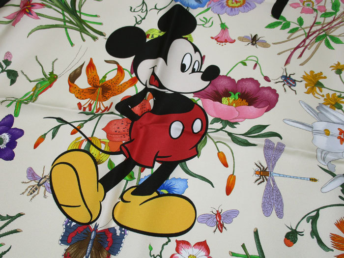 GUCCI Disney ディズニー コラボ ミッキーマウス柄 大判スカーフ