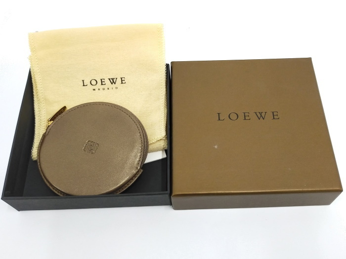 LOEWE コインケース アナグラム レザー ブロンズ www.pn-tanjungkarang