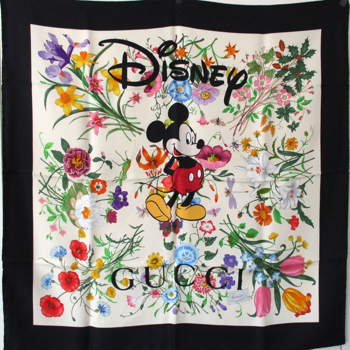 GUCCI Disney ディズニー コラボ ミッキーマウス柄 大判スカーフ