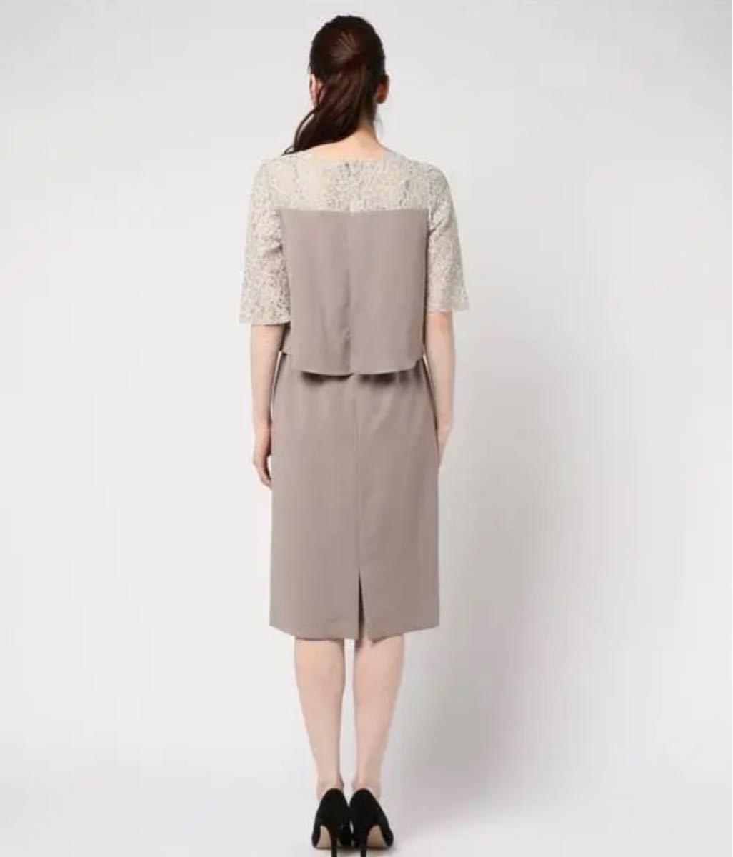 超目玉 極美品 エンブロイダリーレーススリーブタイトワンピース 極美
