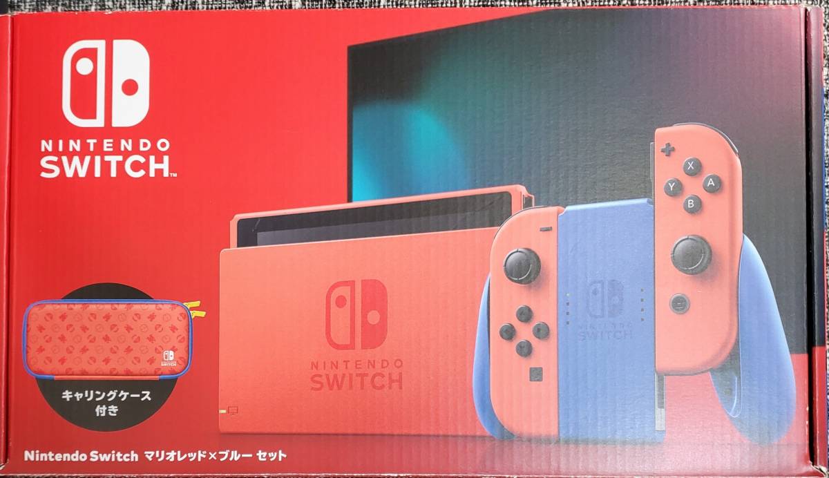 美品】Nintendo Switch スイッチ 本体 マリオレッド 初期化 動作確認