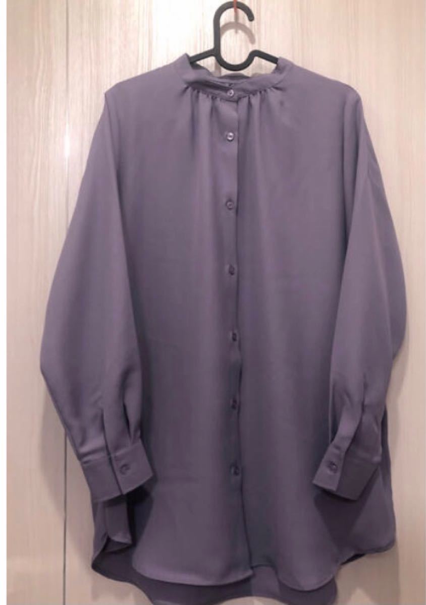 美品▲定価1.7万円▲FRAMeWORK/プルオーバーロングシャツ　バンドカラー オーバーサイズバンドカラーシャツ＆ロングパンツ