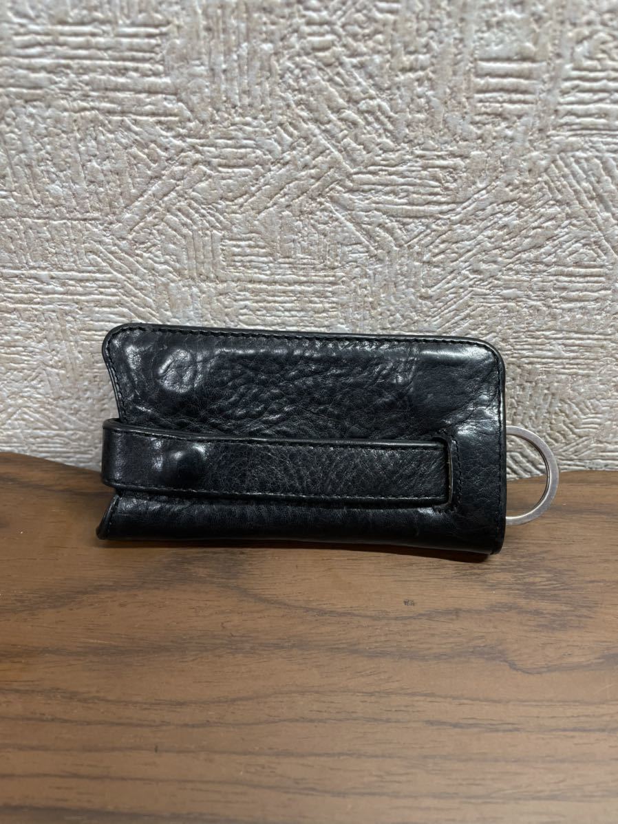 良品+確実正規品 クロムハーツキーケース 厚レザー 黒 CHROME HEARTS