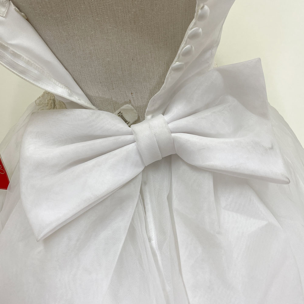 中古 ウェディングドレス Lovely Wedding クラウディア ホワイト７号T 半袖タイプ W-93の画像5
