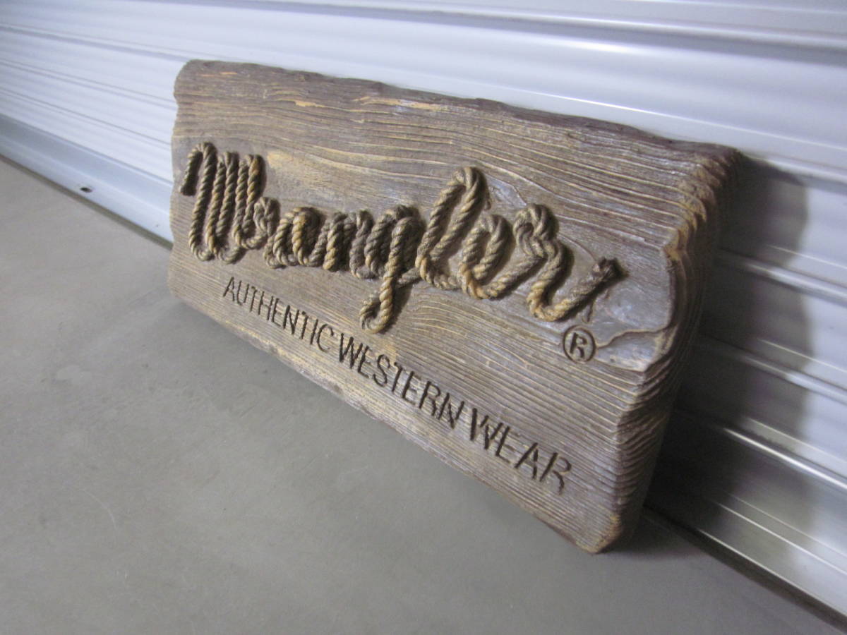 Wrangler 木製 販促 看板 ビンテージ ラングラー Lee　リーバイス　アメカジ_画像3