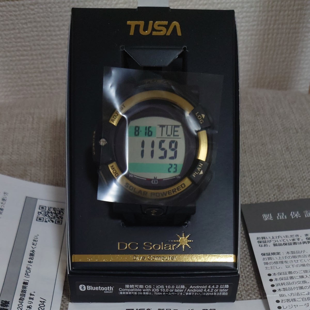 TUSA ダイブコンピューター DC Solar Link IQ1204 黒・金 カラー BKG