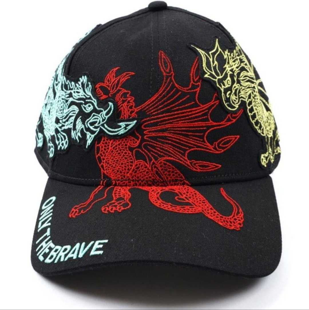 【02】DIESEL ディーゼル/DRAGON HAT/キャップ/ドラゴン刺繍_画像2