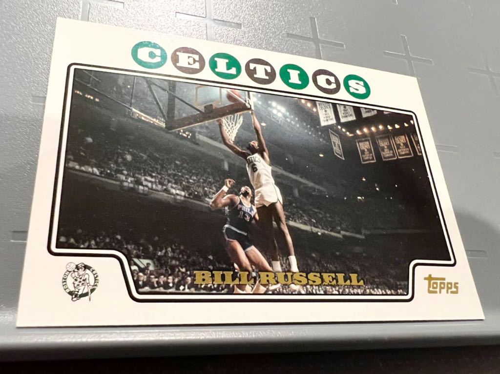 金 Wide Version #175 Gold 08 Topps Bill Russell ビル・ラッセル NBA バスケ Panini ボストン セルティックス 11回優勝 故人 HOF_画像1