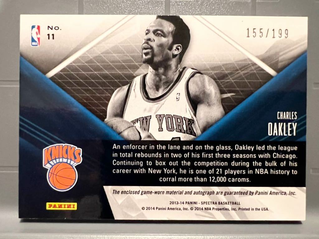 初期 Auto Jersey 13 Panini Spectra Charles Oakley チャールズ・オークリー 直筆 サイン NBA ユニフォーム バスケ Allstar All-defensive_画像2