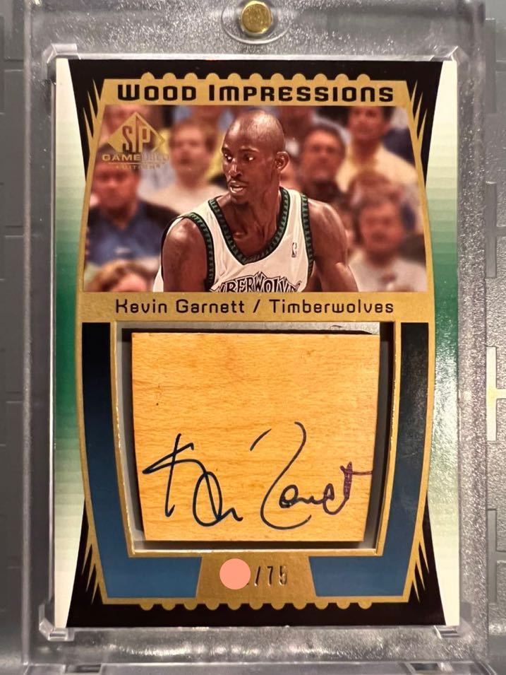 超絶レア直書/75枚限定 Floor Auto 04 UD Kevin Garnett NBA サイン
