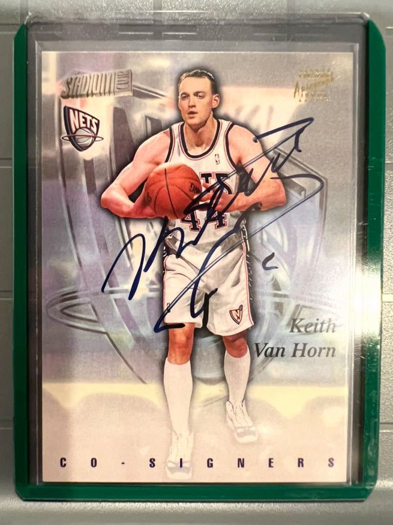 激レア直書 Auto 1998 Topps Karl Malone カール・マローン Keith Van Horn NBA サイン Jazz Nets ユタジャズ バスケ Panini All-star HOF_画像2