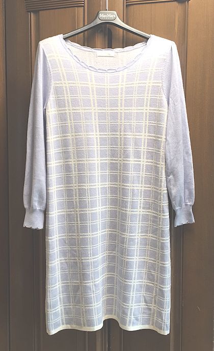  price decline *Feroux Feroux * Onward * knitted * dress * One-piece * sax blue × white * easy M size * as good as new 