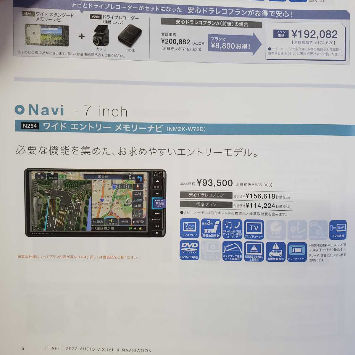 きありとう】 ダイハツ - ダイハツ純正ナビNMZK-W72D新品未使用の通販