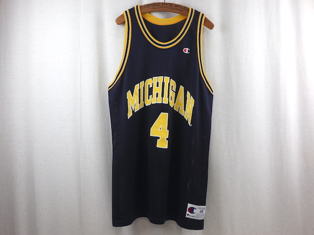 90'S USA製 Champion チャンピオン ミシガン大学 バスケットボール ユニフォーム(48)カレッジ NCAA NBA