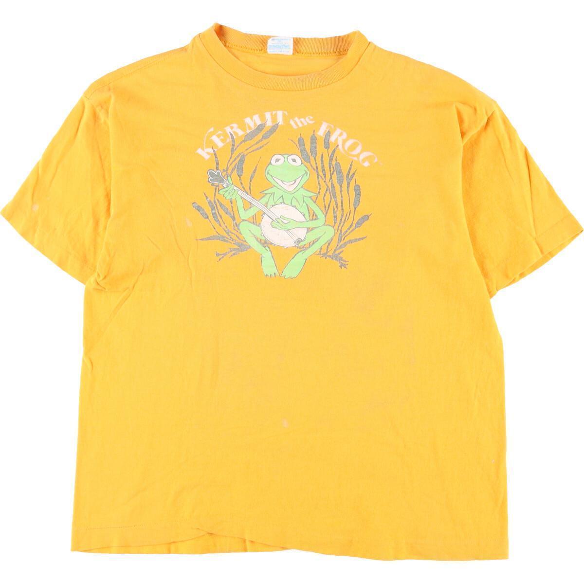 小物などお買い得な福袋 Kermit バータグ Champion チャンピオン 70年代 古着 カーミット /evb001108 ヴィンテージ メンズS USA製 キャラクタープリントTシャツ イラスト、キャラクター