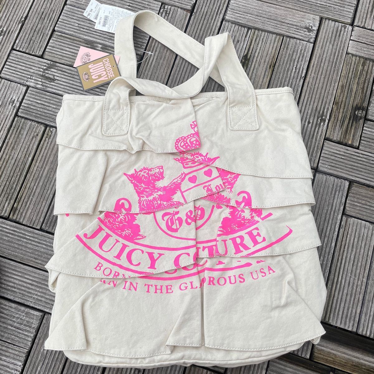 爆売り！ Juicy Couture ハンドバッグ トートバッグ ピンク かばん