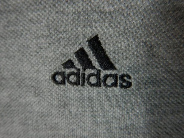 ｎ7888　adidas　アディダス　半袖　ポロシャツ　ワンポイント　刺繍　ロゴ　人気　送料格安_画像3