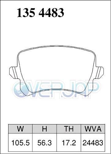 P1313801 / 1354483 DIXCEL Premium ブレーキパッド 1台分セット VW PASSAT(B6)(SEDAN&WAGON) 3CAXZF 2006/4～2010/3 3.2 V6 4 MOTION_画像3