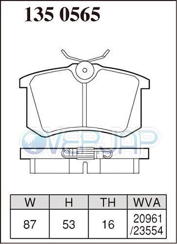 P1350565 DIXCEL Premium ブレーキパッド リヤ用 VW PASSAT(B5)(SEDAN&WAGON) 3BBDNF 2002/5～2006/3 4.0 W8 4 MOTION フロント：LUCAS_画像2