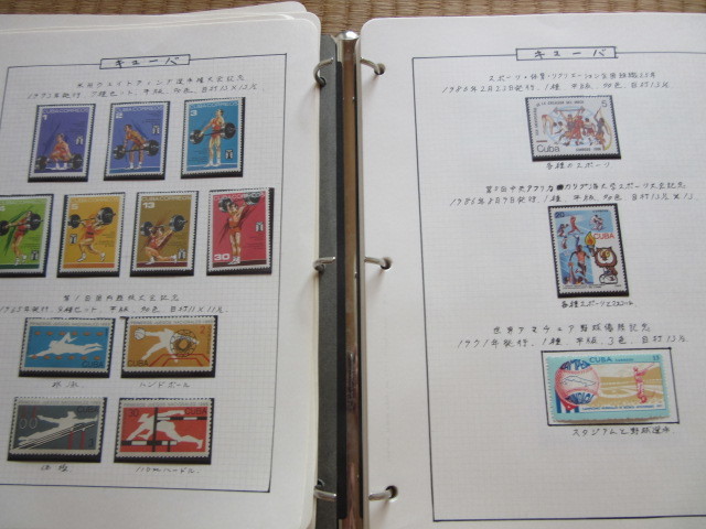 ABC順に世界各国のスポーツ切手コレクション約69リーフ 大型バインダー入り（豪華本） S38の画像10