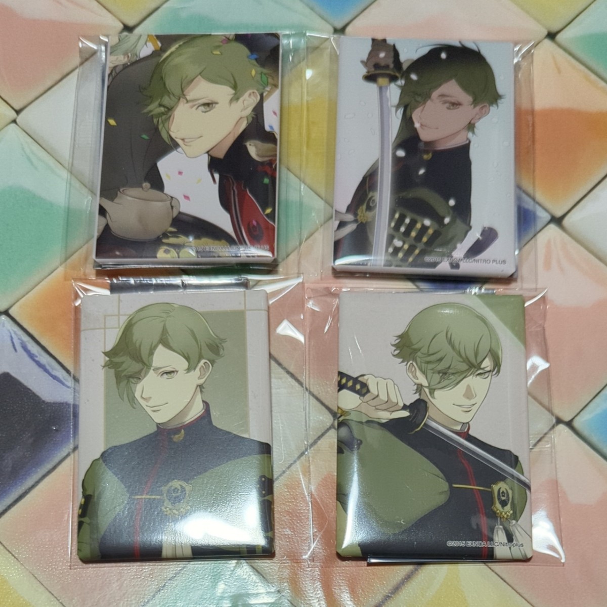 刀剣乱舞 スクエア缶バッジ 鶯丸