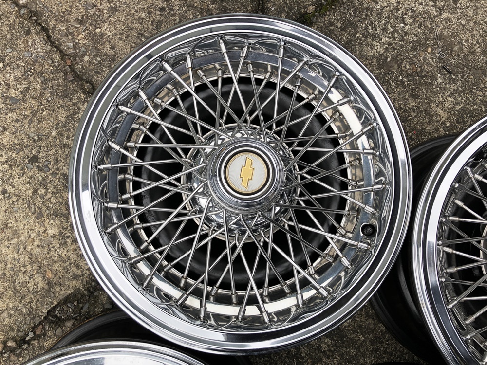  rare Chevrolet original 15 -inch wheel & cap PCD127 Caprice Tahoe Suburban C1500 Astro Deighton wire spoke Ame car 