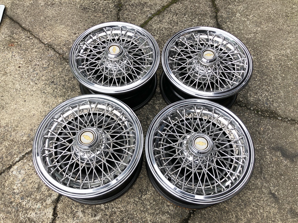  rare Chevrolet original 15 -inch wheel & cap PCD127 Caprice Tahoe Suburban C1500 Astro Deighton wire spoke Ame car 