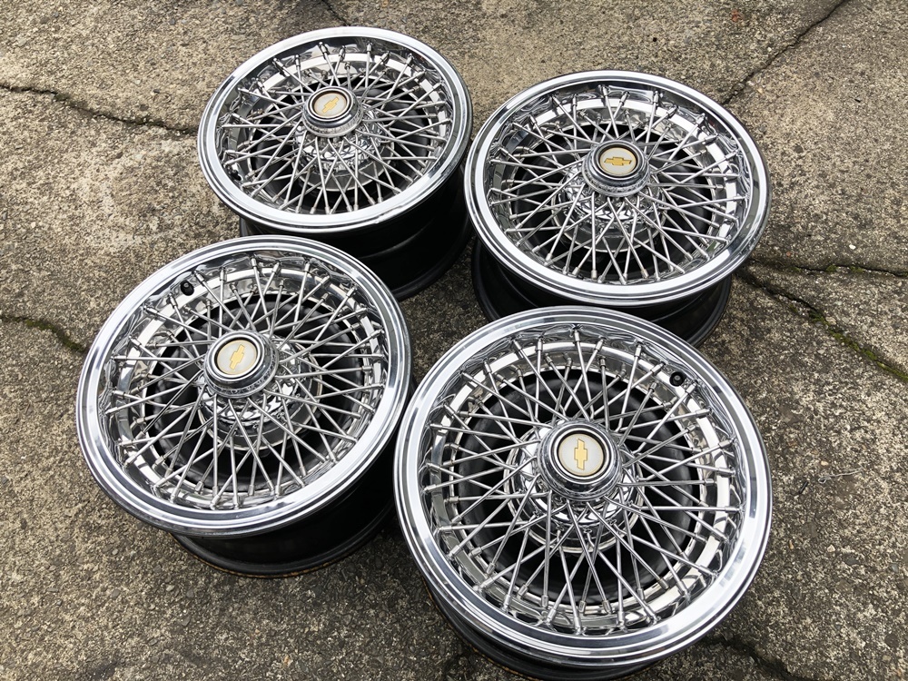  rare Chevrolet original 15 -inch wheel & cap PCD127 Caprice Tahoe Suburban C1500 Astro Deighton wire spoke Ame car 