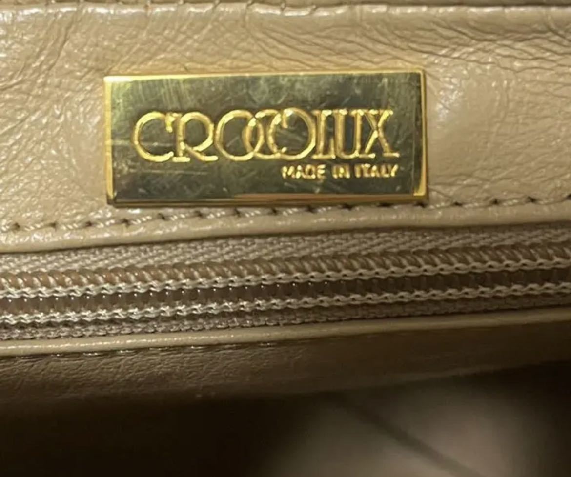 CROCOLUX クロコラックス Ostrich オーストリッチ イタリア製 ミニ 