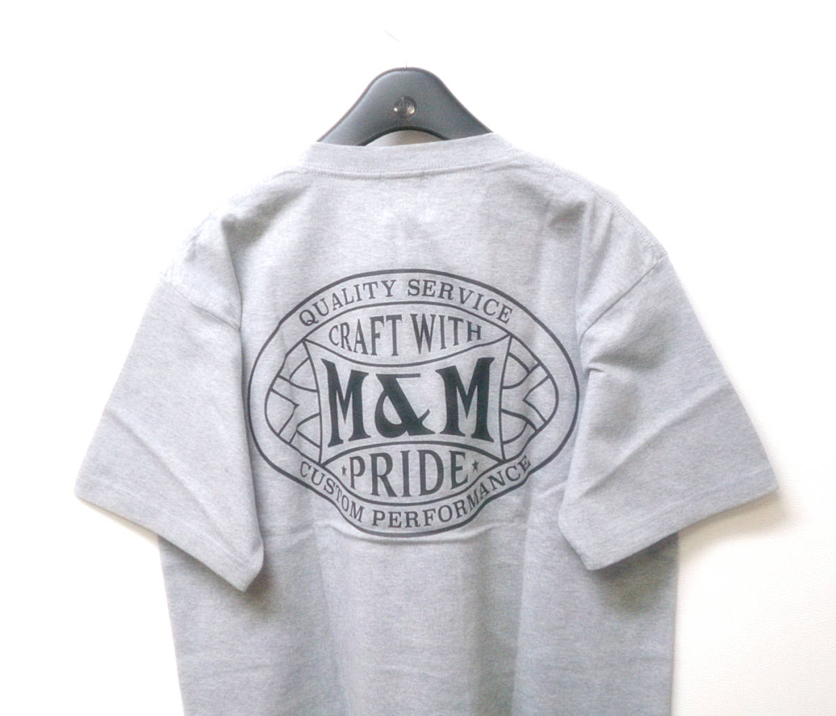 L 新品【m&m Tee 22-MT-005 MIX GRAY m&m Tシャツ ミックス グレー エムアンドエム Tシャツ M and M MアンドM】